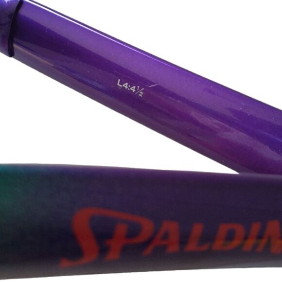 Spalding ASTA 100 Tennis Racquet 4.5 Grip Graphite Racket With Cover Purple Teal - Picture 12 of 16